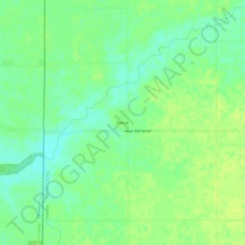 Pence topographic map, elevation, terrain