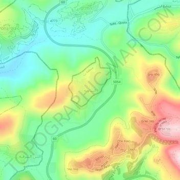 As-Sawiya topographic map, elevation, terrain