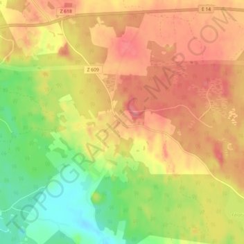 Tullus topographic map, elevation, terrain