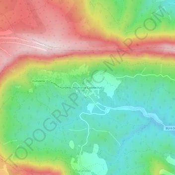 Madrid de Caderechas topographic map, elevation, terrain