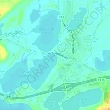 Avon Beach topographic map, elevation, terrain