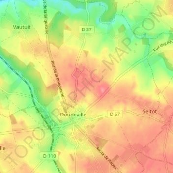 Galleville topographic map, elevation, terrain