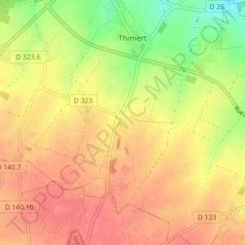 Le Petit Hanche topographic map, elevation, terrain