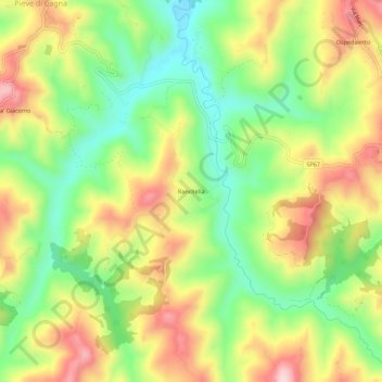 Rancitella topographic map, elevation, terrain