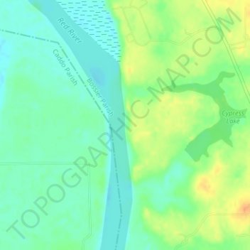 Hurrican Bluffs topographic map, elevation, terrain