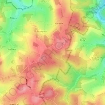 Landwehr topographic map, elevation, terrain