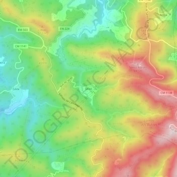 Seixo topographic map, elevation, terrain