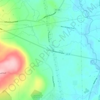 Dunnsville topographic map, elevation, terrain