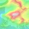Monte Peralba topographic map, elevation, terrain