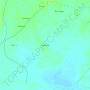 Sonbarsa topographic map, elevation, terrain