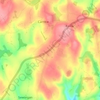 Edgcome topographic map, elevation, terrain