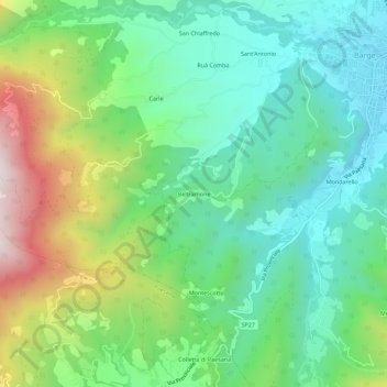 Beltramone topographic map, elevation, terrain
