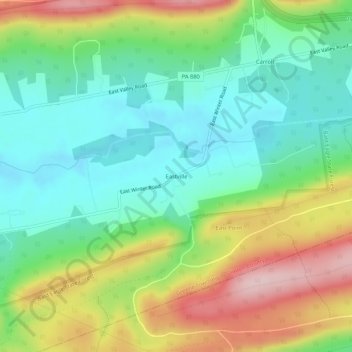 Eastville topographic map, elevation, terrain