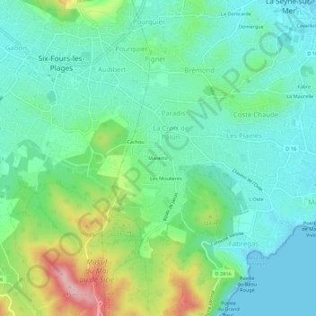 Manette topographic map, elevation, terrain