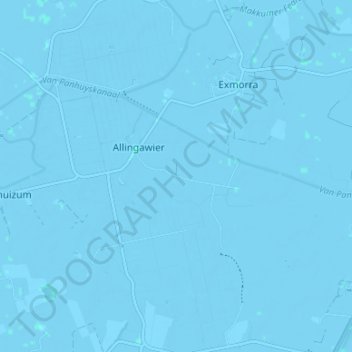 Vierhuizen topographic map, elevation, terrain