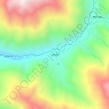 Carrizal topographic map, elevation, terrain