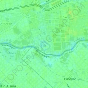 Meandro de Brian topographic map, elevation, terrain