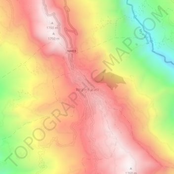 Loktantrik Chok topographic map, elevation, terrain