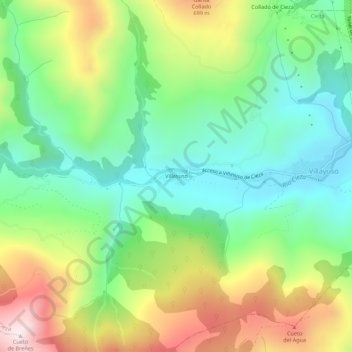 Villasuso topographic map, elevation, terrain