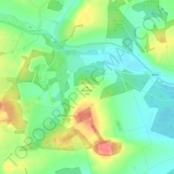 Heather Hill topographic map, elevation, terrain