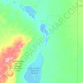 Australasia topographic map, elevation, terrain
