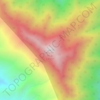 Keynot Peak topographic map, elevation, terrain