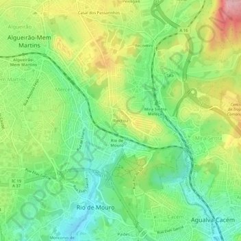 Rinchoa topographic map, elevation, terrain