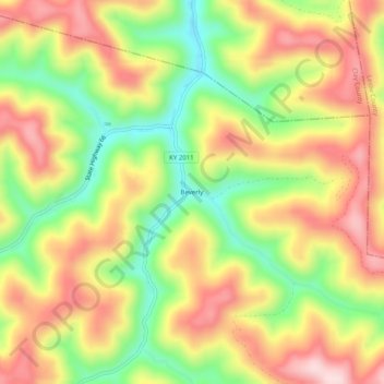 Beverly topographic map, elevation, terrain