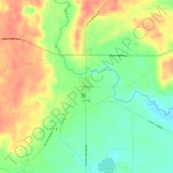 Richford topographic map, elevation, terrain