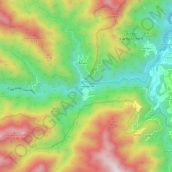 Quintodecimo topographic map, elevation, terrain