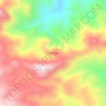 Balinggi topographic map, elevation, terrain