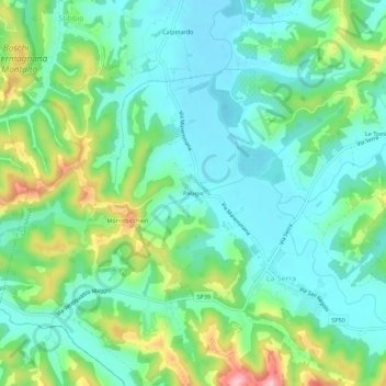Palagio topographic map, elevation, terrain