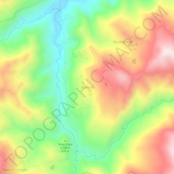 Malind topographic map, elevation, terrain