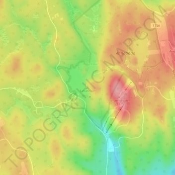 Falkaberget topographic map, elevation, terrain