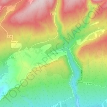 Font-Jouvale topographic map, elevation, terrain