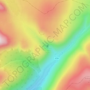 Grey Mare's Tail topographic map, elevation, terrain