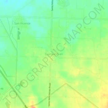 Guinsang-an topographic map, elevation, terrain