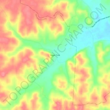 Sugar Tree topographic map, elevation, terrain