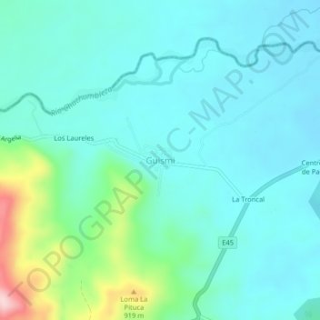 Guismi topographic map, elevation, terrain