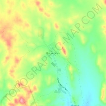 Blinman North topographic map, elevation, terrain