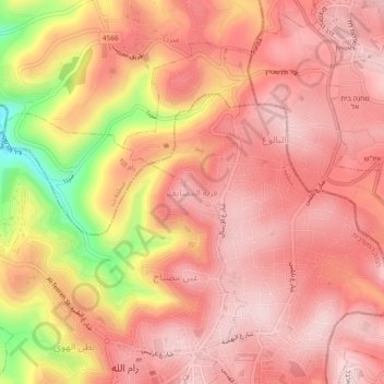 Al Masayef topographic map, elevation, terrain