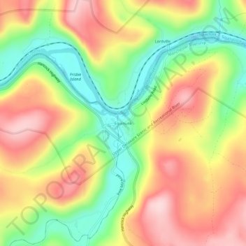 Equinunk topographic map, elevation, terrain