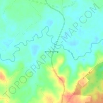 Ramsey Springs topographic map, elevation, terrain