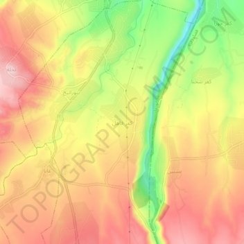 Kfar Qahel topographic map, elevation, terrain