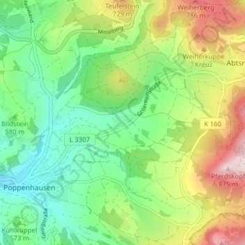 Tränkhof topographic map, elevation, terrain