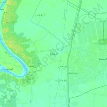 Ar Rashidiyah topographic map, elevation, terrain
