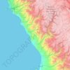 Provincia de Cañete topographic map, elevation, terrain