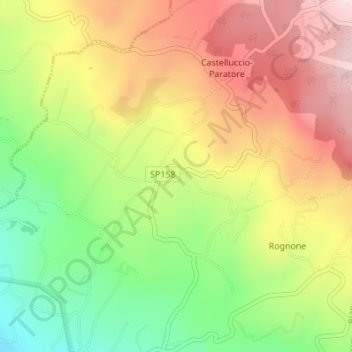 Contrada Vallone Rosso topographic map, elevation, terrain