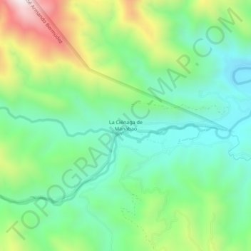 La Ciénaga de Manabao topographic map, elevation, terrain