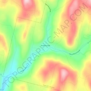 North Branch topographic map, elevation, terrain